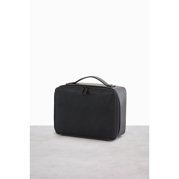 NWT Beis Faux Leather Vegan Cosmetic Case in Black - Picture 5 of 9